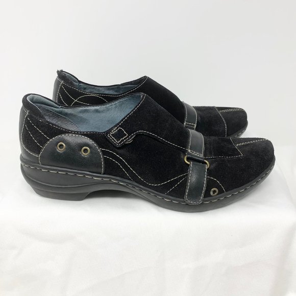 Clarks Indigo Women's Shoes sz 8 Black Leather - Picture 3 of 8